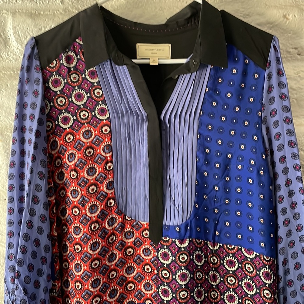 Moulinette Soeurs for Anthro patchwork Foulard silk tunic/dress - Picture 4 of 5